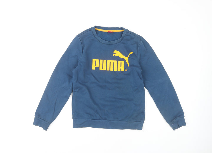 Puma Boys Blue Pullover Sweatshirt, Size 12, Graphic Print