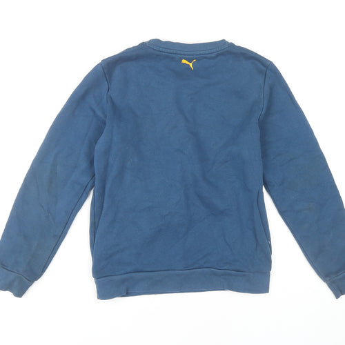 Puma Boys Blue Pullover Sweatshirt, Size 12, Graphic Print