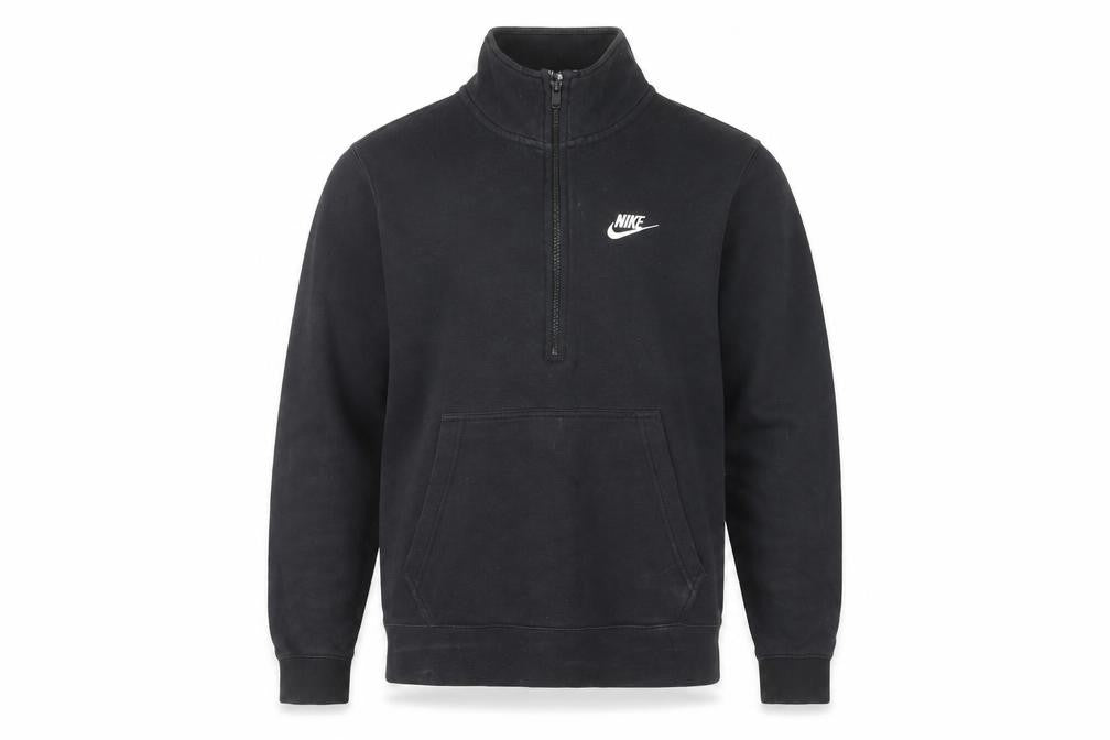 Front view of Nike Men's Black Small 1/4 Zip Sweatshirt