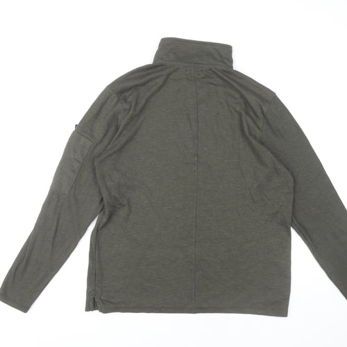 DISSIDENT Men's Green Medium 1/2 Zip Sweatshirt