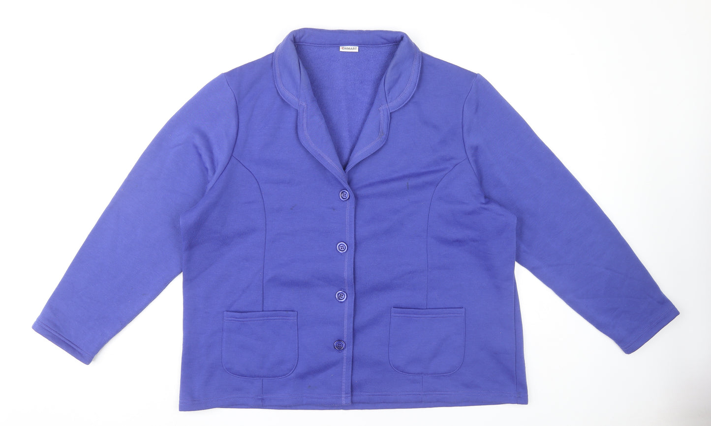 Damart Women's Blue XL Blazer, Casual Jacket
