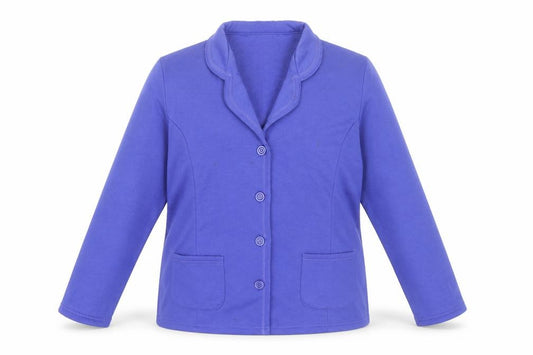 Front view of Damart Women's Blue XL Blazer, Casual Jacket