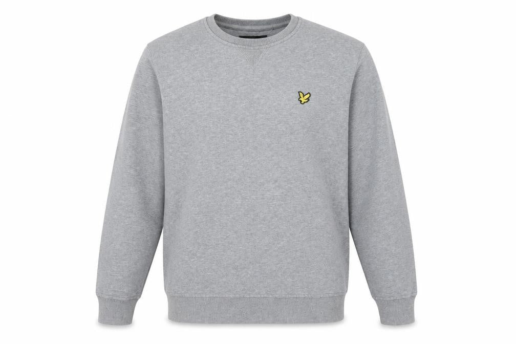 Front view of Lyle & Scott Men's Grey Pullover Sweatshirt L