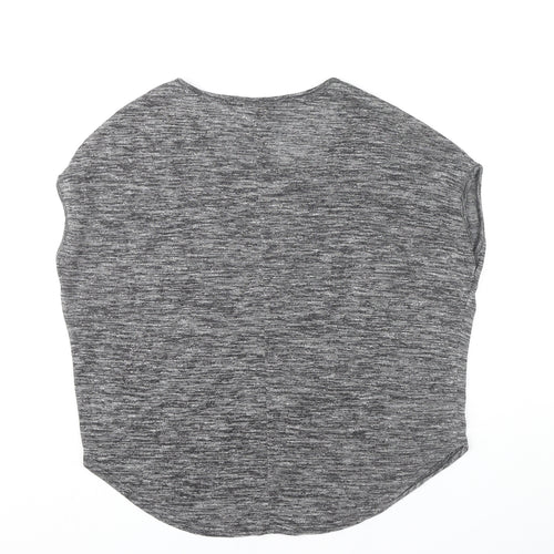 Brave Soul Women's Grey Embroidered T-Shirt, Size S