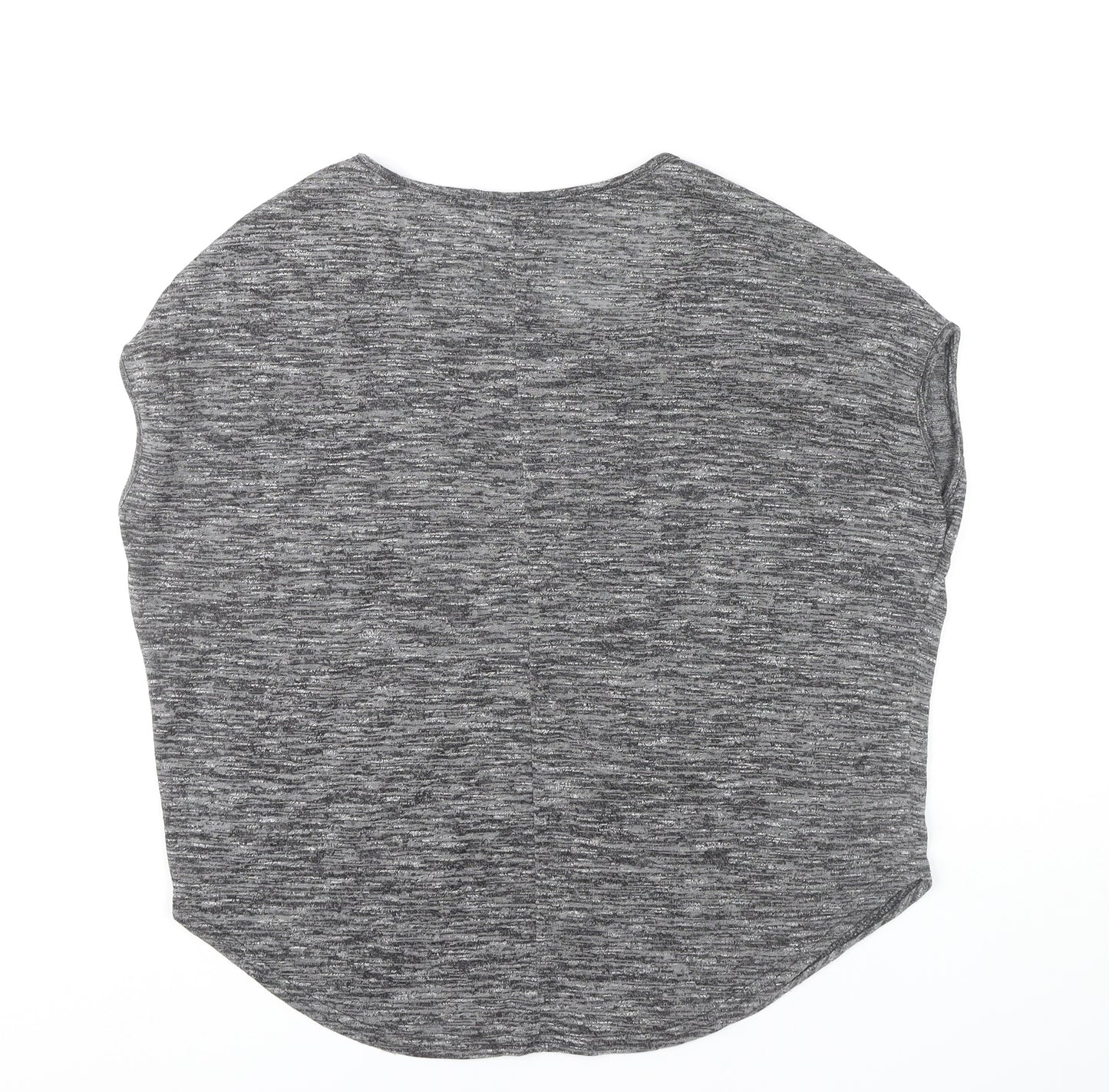 Brave Soul Women's Grey Embroidered T-Shirt, Size S