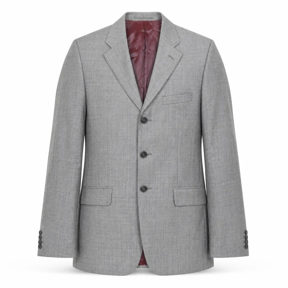 Front view of Austin Reed Men's Grey Check Blazer, 38L, Long Fit