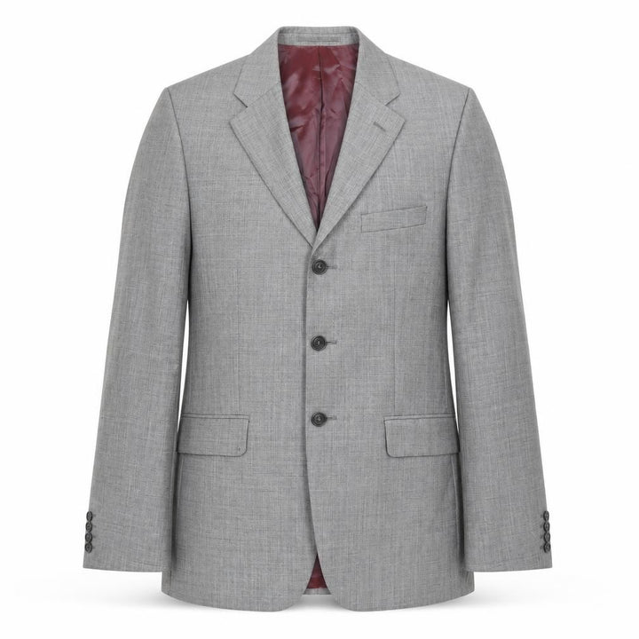 Front view of Austin Reed Men's Grey Check Blazer, 38L, Long Fit