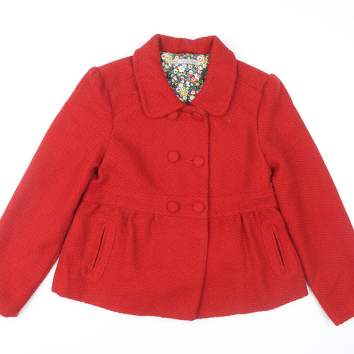 Lime Collection Women's Red Wool Blend Short Coat Size 16