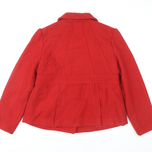 Lime Collection Women's Red Wool Blend Short Coat Size 16