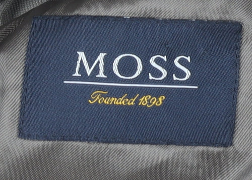 Moss Men's Grey Regular Fit Blazer Jacket 40R