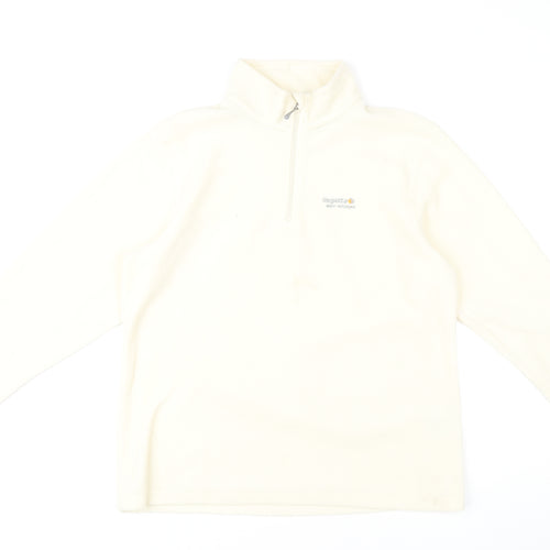 Regatta Women Ivory Fleece 1/2 Zip Sweatshirt Size 16