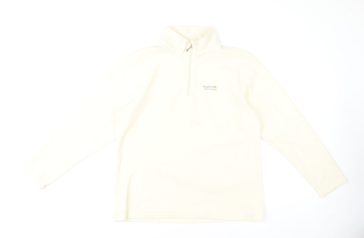 Regatta Women Ivory Fleece 1/2 Zip Sweatshirt Size 16