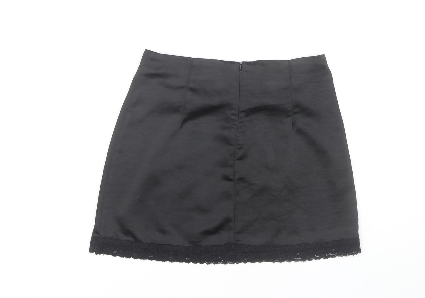 Motel Women's Black Lace Trim Pencil Skirt XS