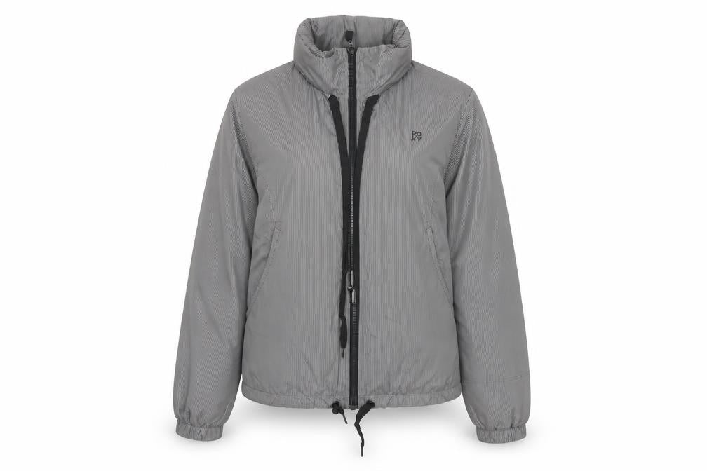 Front view of Roxy Women's Grey Windbreaker Jacket M