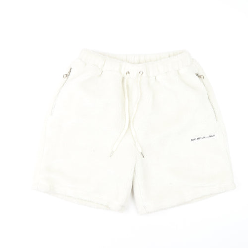 MKI MIYUKI ZOKU Unisex White Acrylic Shorts L