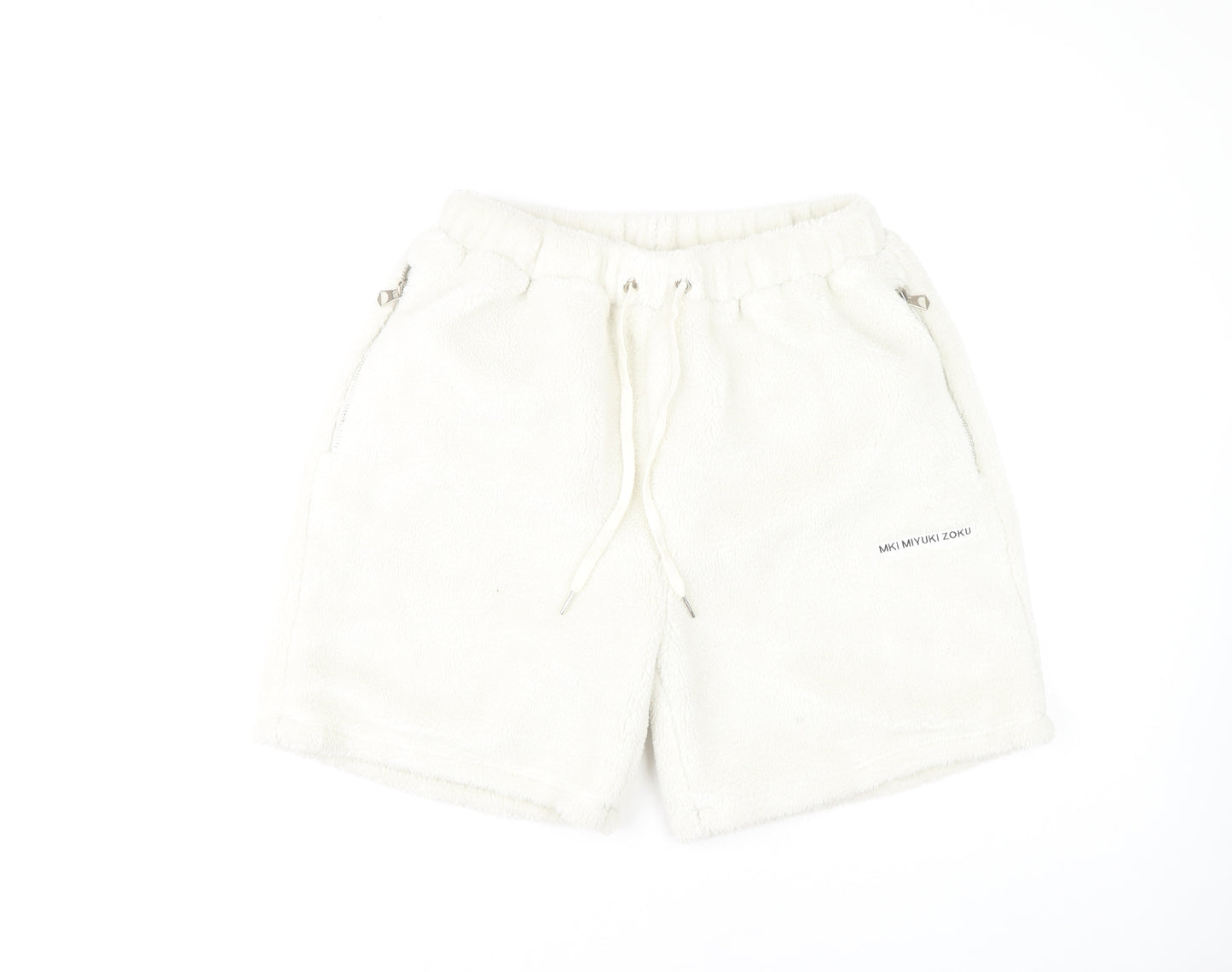 MKI MIYUKI ZOKU Unisex White Acrylic Shorts L