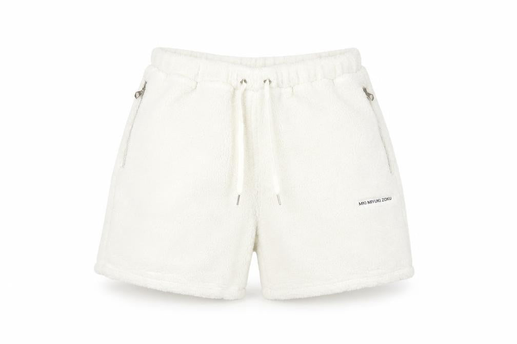 MKI MIYUKI ZOKU Unisex White Acrylic Shorts L
