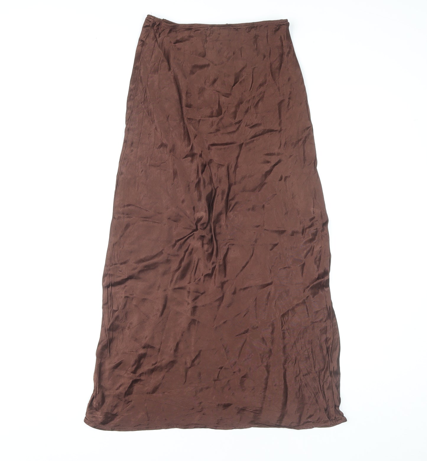 Topshop Women's Brown Long Straight Skirt Size 6
