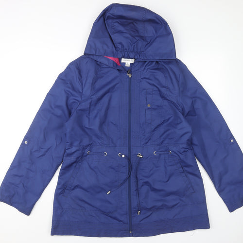 Susan Graver Women's Blue Parka Jacket M
