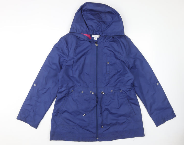 Susan Graver Women's Blue Parka Jacket M
