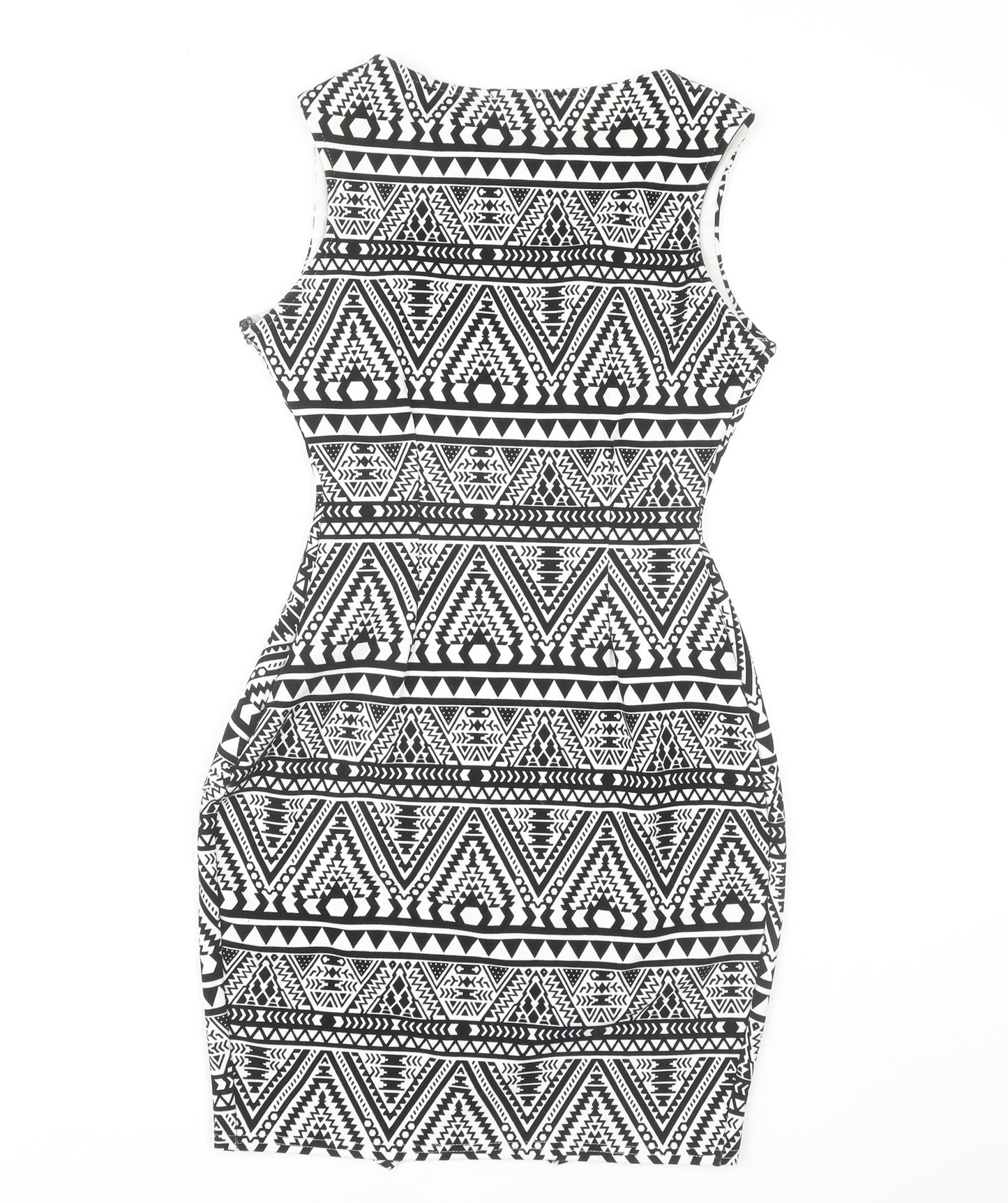 Lipsy Women's Black & White Bodycon Dress Size 10