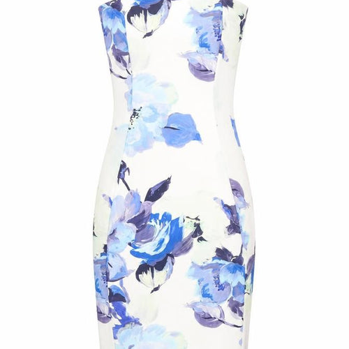 Quiz Women's Multicoloured Floral Bodycon Dress Size 10