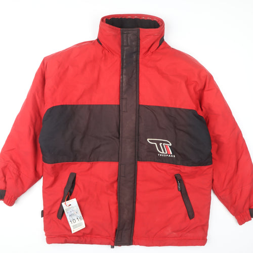 Trespass Men's Red Puffer Jacket, Size L, Winter Casual
