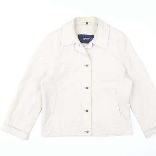 Telemac Women's Beige M Jacket - Casual, Buttoned