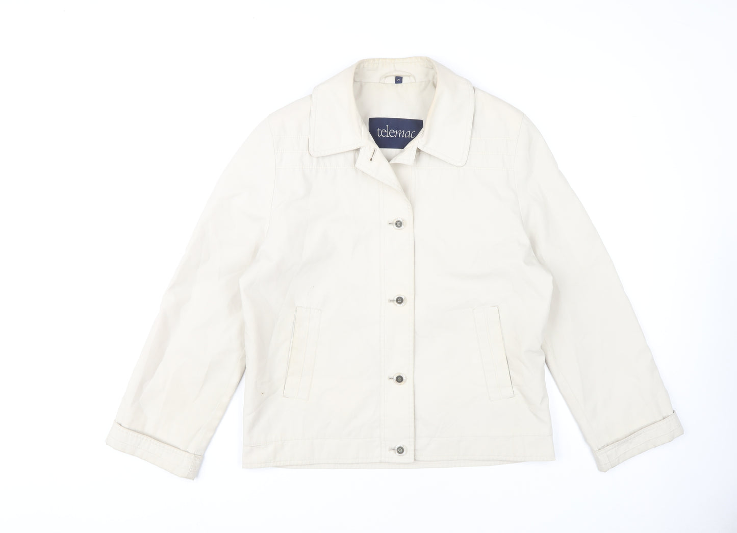 Telemac Women's Beige M Jacket - Casual, Buttoned