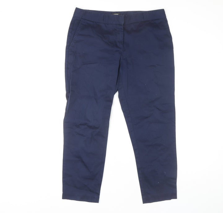 Oasis Women's Blue Regular Trousers Size 12