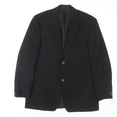 Hugo Boss Men's Black Wool Blazer Jacket UK 40