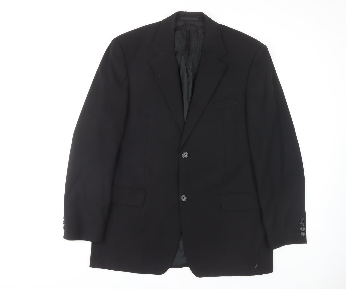 Hugo Boss Men's Black Wool Blazer Jacket UK 40