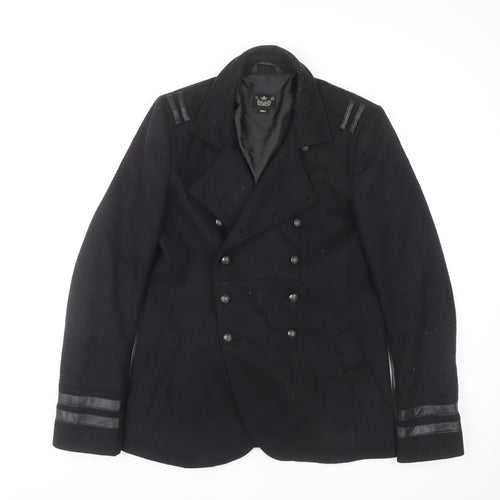 River Island Women’s Black Wool Blend Pea Coat S