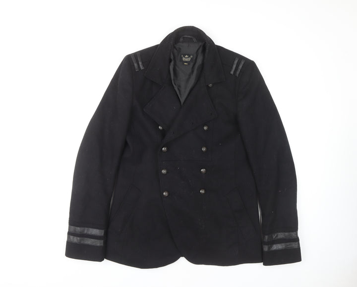 River Island Women’s Black Wool Blend Pea Coat S