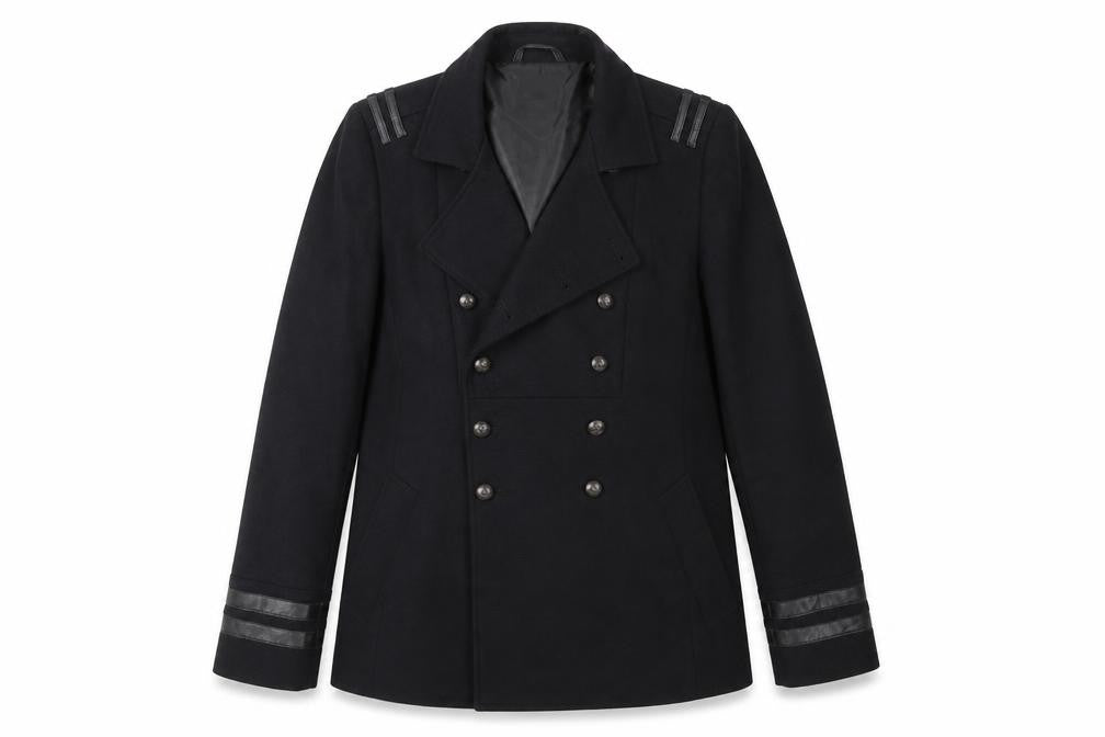 Front view of River Island Women’s Black Wool Blend Pea Coat S
