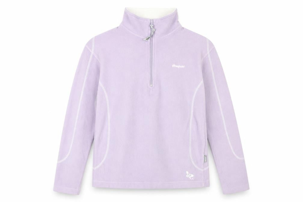 Front view of Trespass Women's Purple Fleece Pullover Sweatshirt M