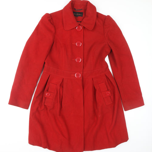 E-vie Red Women's Overcoat Size 10 Classic