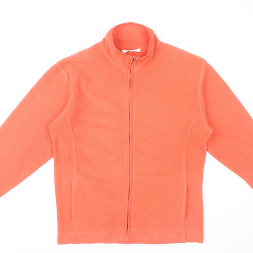 St. Bernard Women's Orange Fleece Jacket Size 14