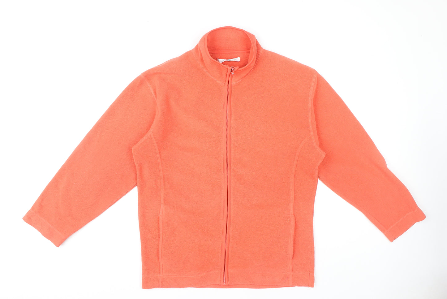 St. Bernard Women's Orange Fleece Jacket Size 14