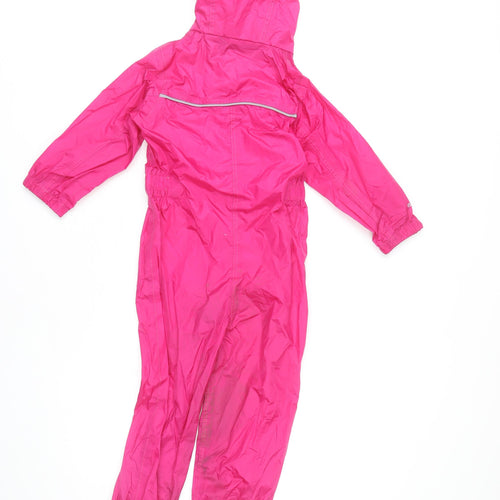 Regatta Girls Pink Hooded Snowsuit 7Y Waterproof Raincoat