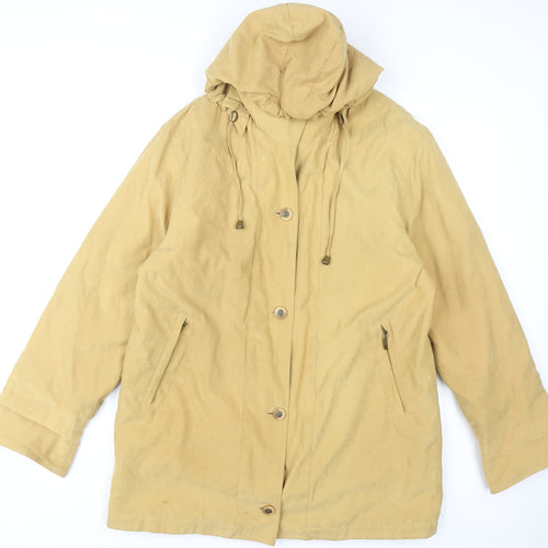 David Barry Women's Beige Hooded Coat Size 16