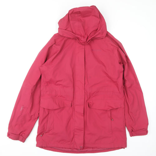Mountain Warehouse Women's Red Hooded Rain Coat Size 14