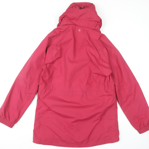Mountain Warehouse Women's Red Hooded Rain Coat Size 14