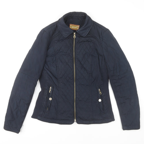 Marks and Spencer Women's Blue Quilted Jacket Size 10