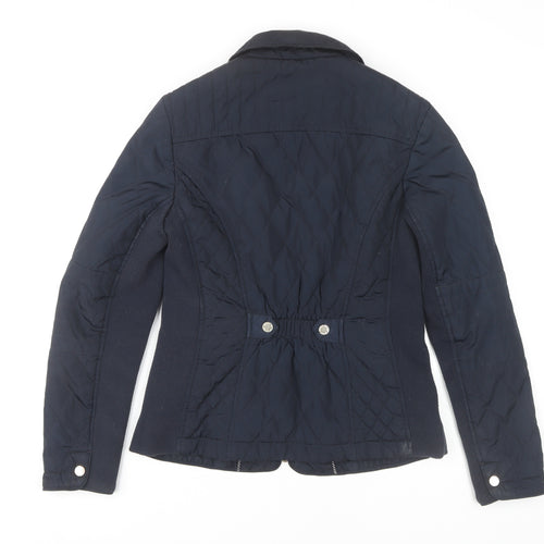 Marks and Spencer Women's Blue Quilted Jacket Size 10