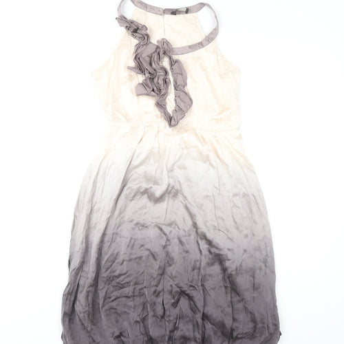 Principles Women's Ivory Grey Silk Dress, Size 10