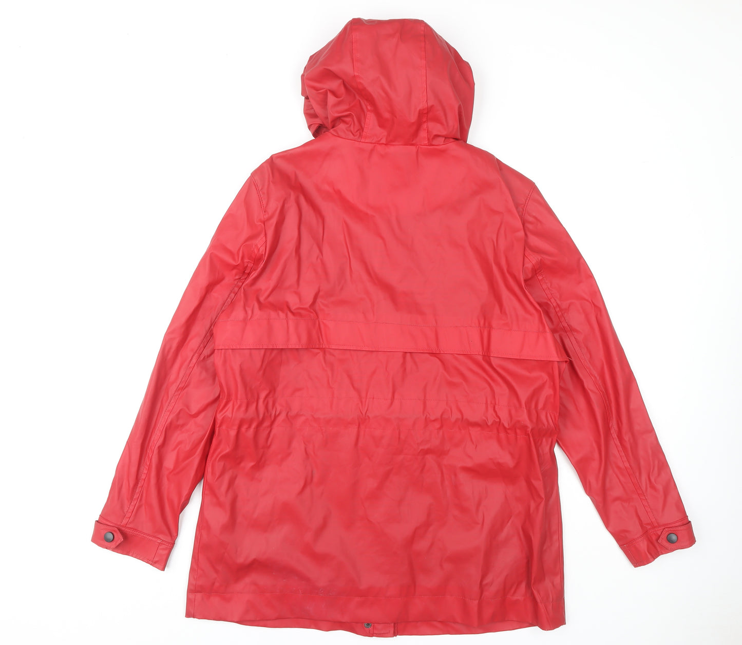 Next Women's Red Hooded Rain Coat, Size 14 - Waterproof