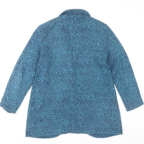 Kettlewell Women's Blue Animal Print Blazer L