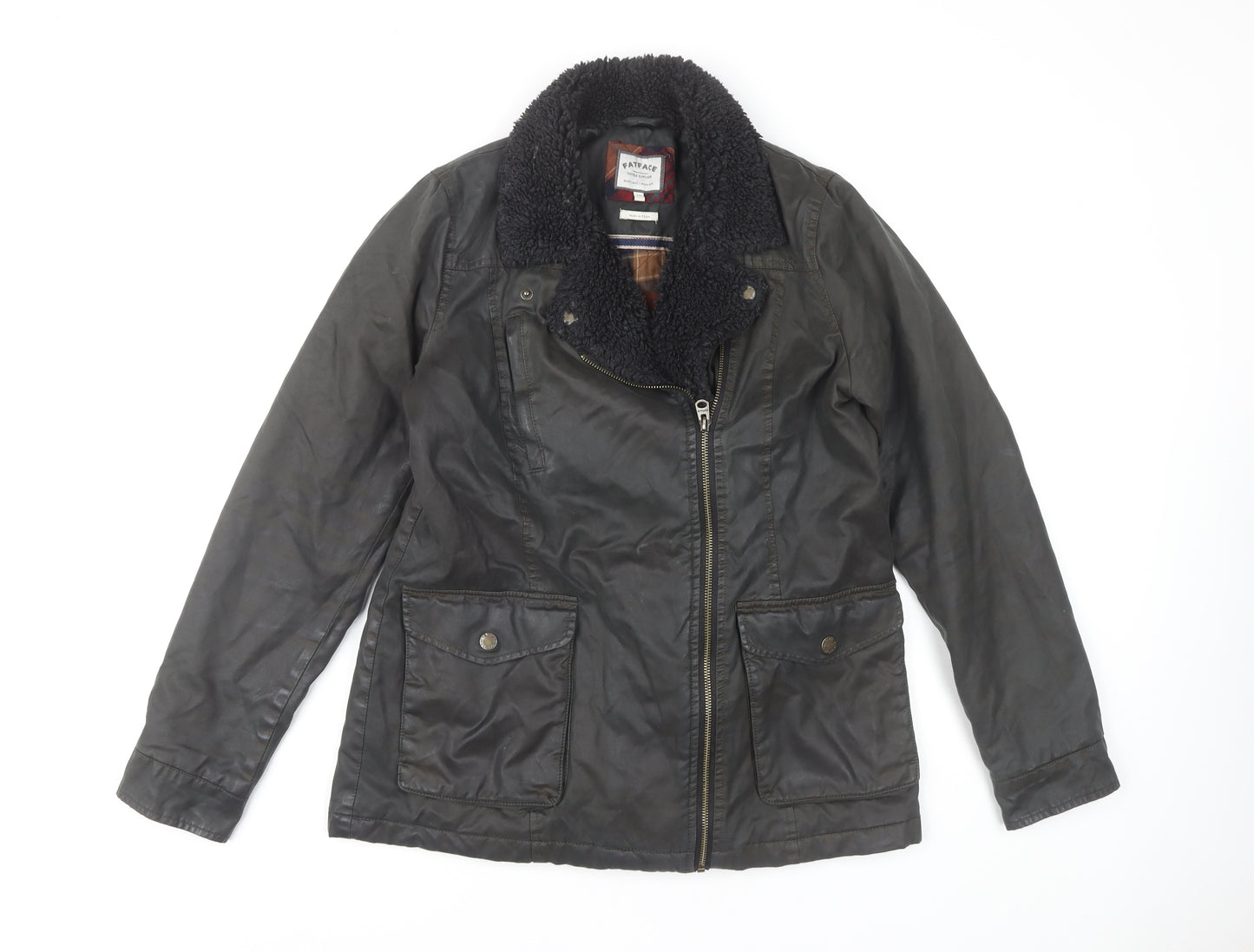 FatFace Women's Black Biker Jacket Size 10