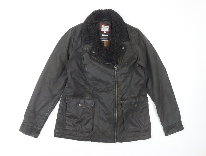 FatFace Women's Black Biker Jacket Size 10